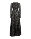 ANTONIO MARRAS ANTONIO MARRAS WOMAN MAXI DRESS BLACK SIZE 8 POLYAMIDE, POLYESTER, ELASTANE