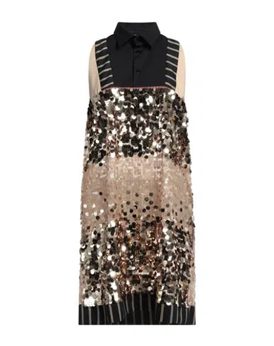 Antonio Marras Woman Mini Dress Black Size 6 Polyester, Cotton, Elastane