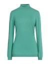 Antonio Marras Woman Turtleneck Green Size L Virgin Wool