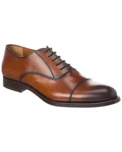 Antonio Maurizi Cap Toe Leather Oxford In Brown