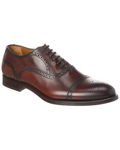 Antonio Maurizi Cap Toe Leather Oxford In Brown