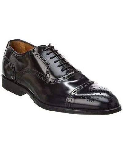 Pre-owned Antonio Maurizi Cap Toe Leather Oxford Men's Black 45