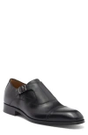 Antonio Maurizi Cap Toe Monk Strap Shoe In Nero