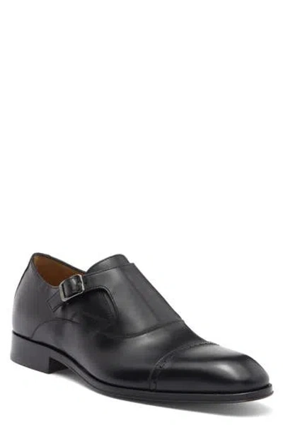 Antonio Maurizi Cap Toe Monk Strap Shoe In Nero