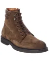 Antonio Maurizi Lace-up Suede Boot In Brown