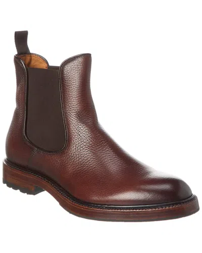 Antonio Maurizi Leather Chelsea Boot In Brown