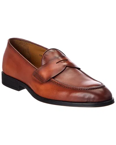 Antonio Maurizi Leather Loafer In Brown