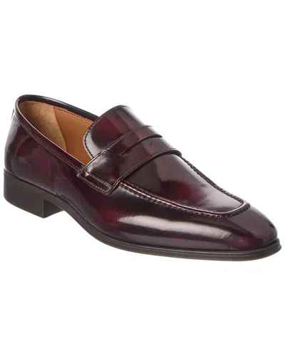 Antonio Maurizi Leather Loafer In Burgundy
