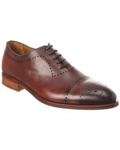 Pre-owned Antonio Maurizi Leather Oxford Men's In Brown