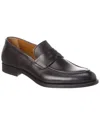 Antonio Maurizi Leather Penny Loafer In Black