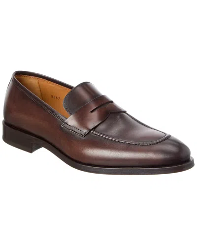 ANTONIO MAURIZI LEATHER PENNY LOAFER