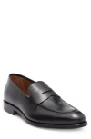 Antonio Maurizi Leather Penny Loafer In Black