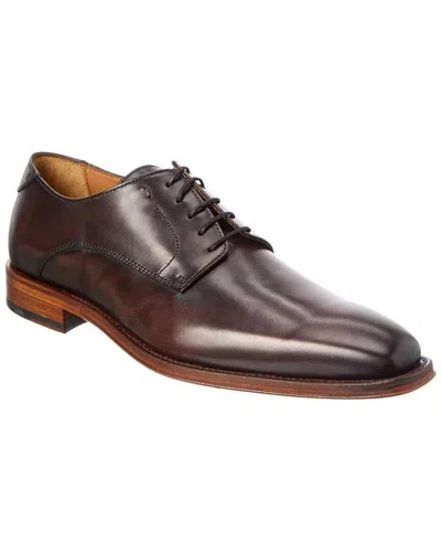 Antonio Maurizi Plain Toe Leather Oxford In Brown