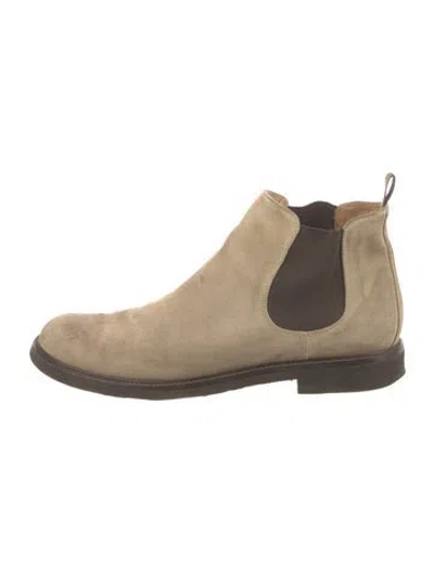 Pre-owned Antonio Maurizi Suede Chelsea Boots In Neutral