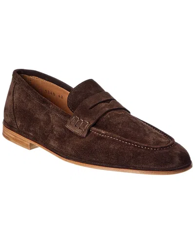 Antonio Maurizi Suede Loafer In Brown