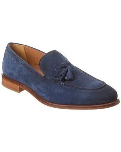 Pre-owned Antonio Maurizi Suede Loafer Men's In Blue
