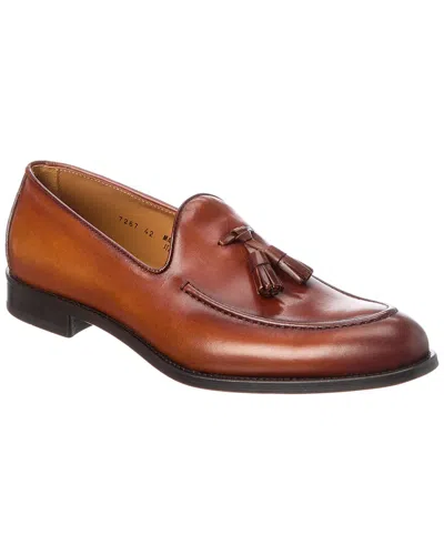 Antonio Maurizi Tassel Leather Loafer In Brown