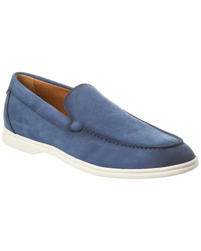 Antonio Maurizi Navy Suede Slip-On Loafers Antonio Maurizi | Shoes | Antonio Maurizi Suede Penny  main image 3