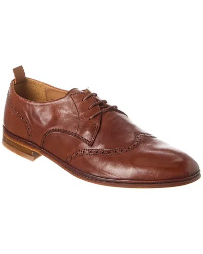 Antonio Maurizi Wingtip Leather Loafer In Brown