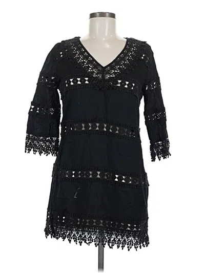 Pre-owned Antonio Melani 3/4 Sleeve Blouse In Black