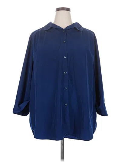 Pre-owned Antonio Melani 3/4 Sleeve Blouse In Blue