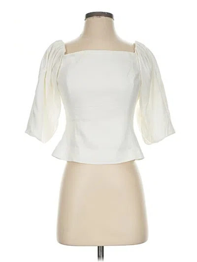 Pre-owned Antonio Melani 3/4 Sleeve Blouse In Ivory