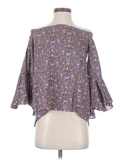 Pre-owned Antonio Melani 3/4 Sleeve Blouse In Purple