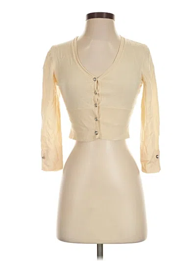 Pre-owned Antonio Melani 3/4 Sleeve T-shirt In Ivory
