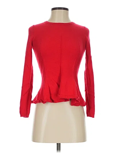 Pre-owned Antonio Melani Cashmere Cardigan Sweater In Red