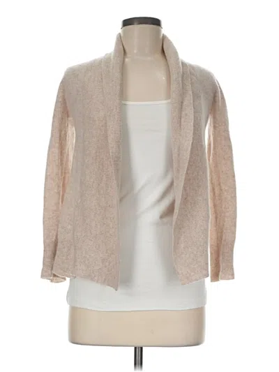 Pre-owned Antonio Melani Cashmere Cardigan Sweater In Tan