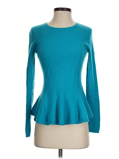 Pre-owned Antonio Melani Cashmere Pullover Sweater In Teal