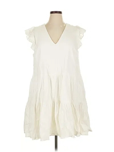 Pre-owned Antonio Melani Casual Dress In White