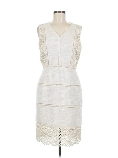 Pre-owned Antonio Melani Casual Dress In White