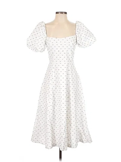 Pre-owned Antonio Melani Casual Dress In White