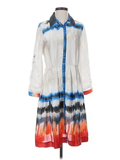 Pre-owned Antonio Melani Casual Dress In White