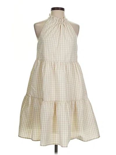Pre-owned Antonio Melani Casual Dress In White