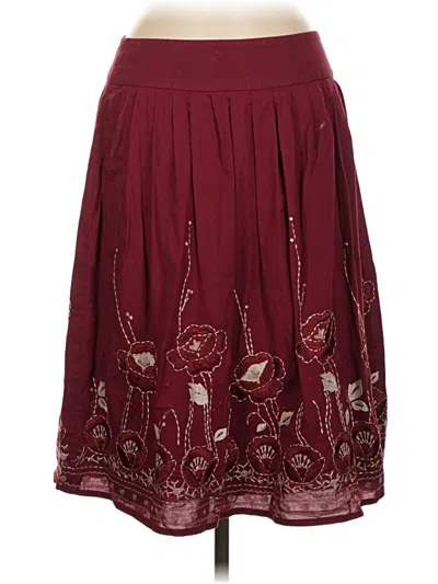 Pre-owned Antonio Melani Casual Skirt In Burgundy