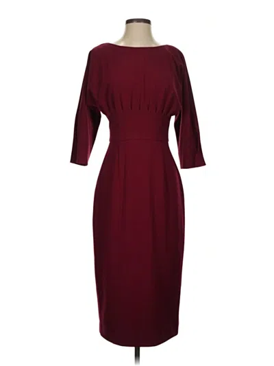Pre-owned Antonio Melani Cocktail Dress In Burgundy