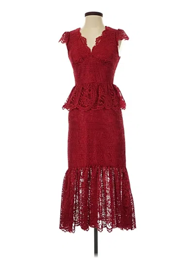 Pre-owned Antonio Melani Cocktail Dress In Burgundy