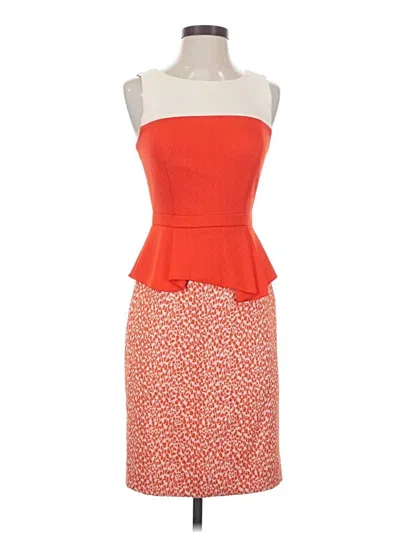 Pre-owned Antonio Melani Cocktail Dress In Orange