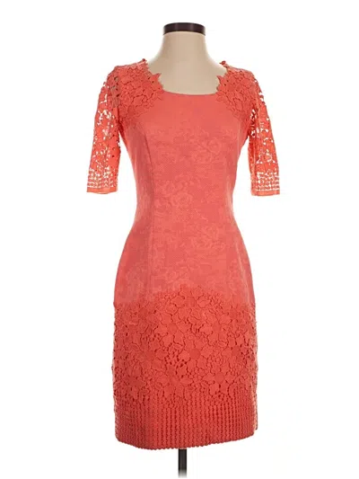 Pre-owned Antonio Melani Cocktail Dress In Orange