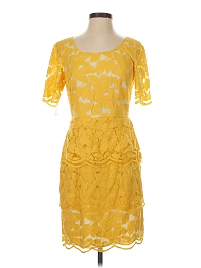 Pre-owned Antonio Melani Cocktail Dress In Yellow