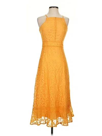 Pre-owned Antonio Melani Cocktail Dress In Yellow