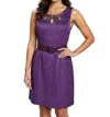 Antonio Melani Embellished Jewel Sheath Dress In Purple In Purple