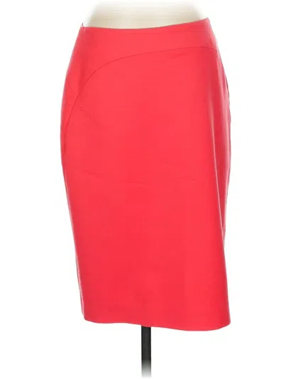 Pre-owned Antonio Melani Faux Leather Skirt In Red