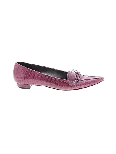 Pre-owned Antonio Melani Flats In Burgundy