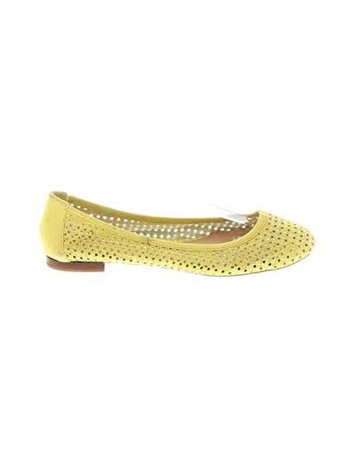 Pre-owned Antonio Melani Flats In Yellow
