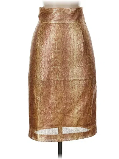 Pre-owned Antonio Melani Formal Skirt In Gold
