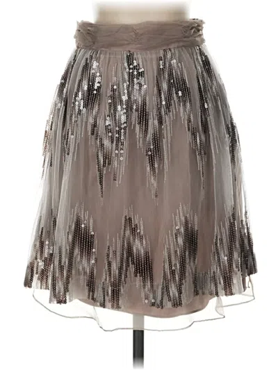 Pre-owned Antonio Melani Formal Skirt In Silver