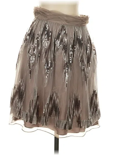 Pre-owned Antonio Melani Formal Skirt In Silver